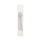 Pactiv Corp. Mediumweight Plastic Fieldware Cutlery Napkin/Spork/Straw Kit - White (1000/Carton)